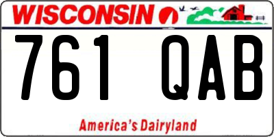 WI license plate 761QAB