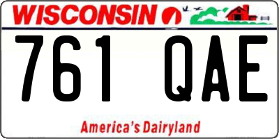 WI license plate 761QAE