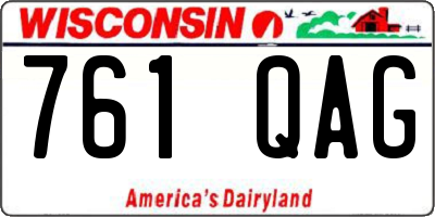 WI license plate 761QAG