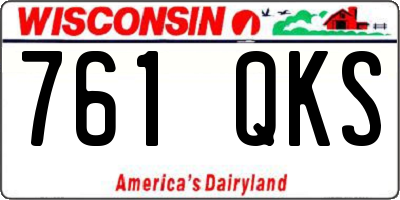 WI license plate 761QKS