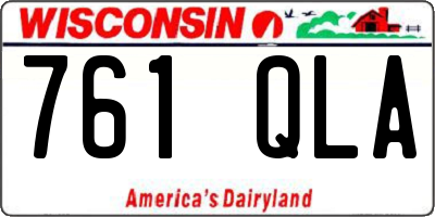 WI license plate 761QLA