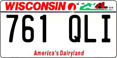 WI license plate 761QLI