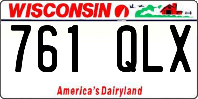 WI license plate 761QLX