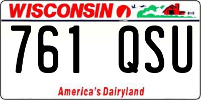 WI license plate 761QSU