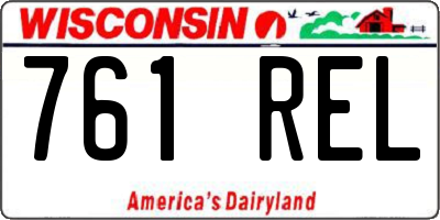 WI license plate 761REL