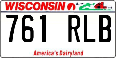 WI license plate 761RLB
