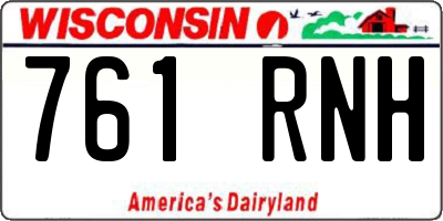 WI license plate 761RNH