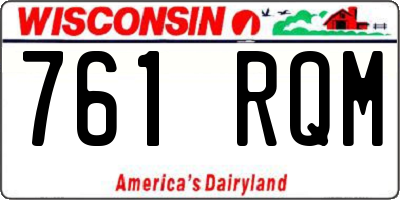 WI license plate 761RQM