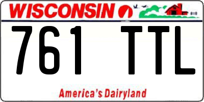 WI license plate 761TTL