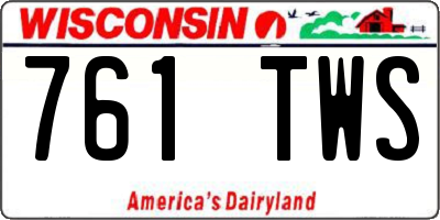 WI license plate 761TWS