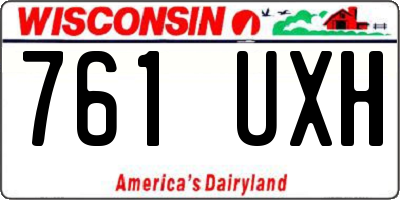 WI license plate 761UXH