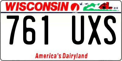 WI license plate 761UXS