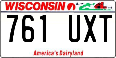WI license plate 761UXT
