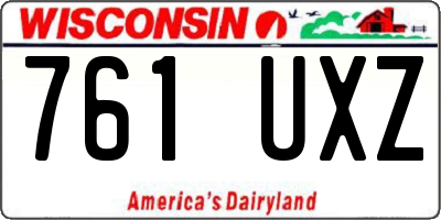 WI license plate 761UXZ