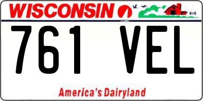 WI license plate 761VEL