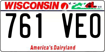 WI license plate 761VEO
