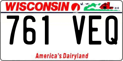 WI license plate 761VEQ