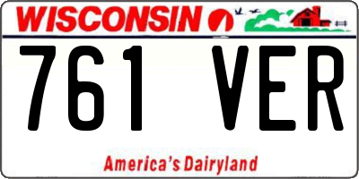 WI license plate 761VER