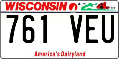 WI license plate 761VEU