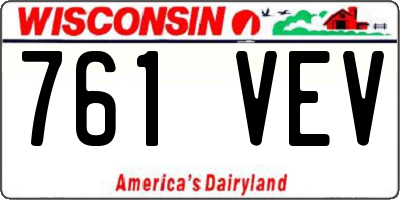 WI license plate 761VEV