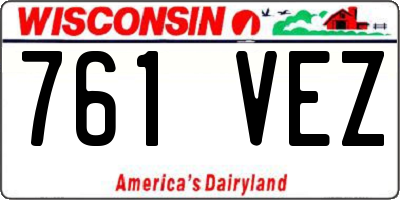 WI license plate 761VEZ