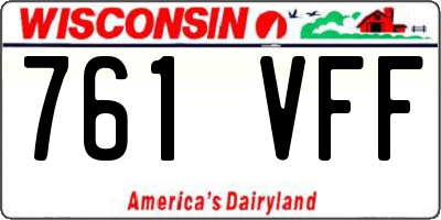 WI license plate 761VFF