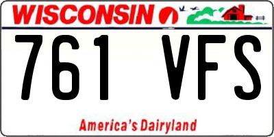 WI license plate 761VFS
