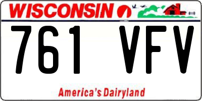 WI license plate 761VFV