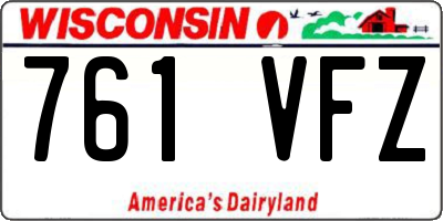 WI license plate 761VFZ