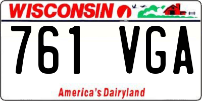 WI license plate 761VGA