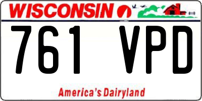 WI license plate 761VPD