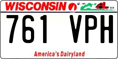 WI license plate 761VPH