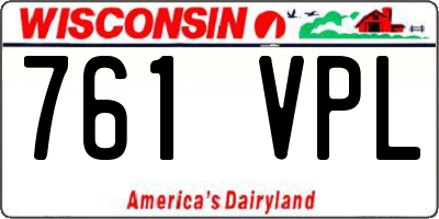 WI license plate 761VPL