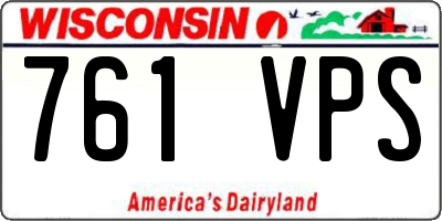 WI license plate 761VPS