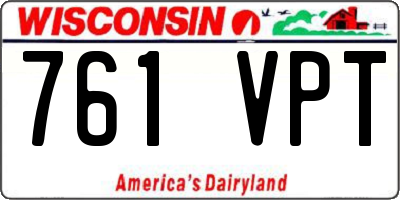WI license plate 761VPT