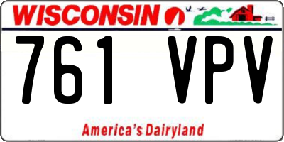 WI license plate 761VPV