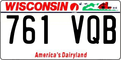 WI license plate 761VQB
