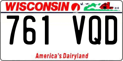 WI license plate 761VQD
