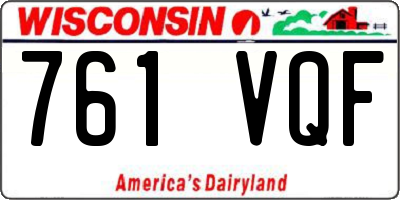 WI license plate 761VQF