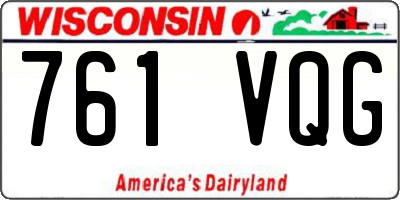 WI license plate 761VQG