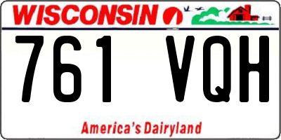 WI license plate 761VQH