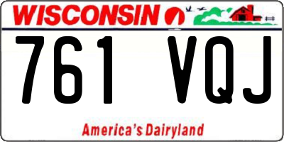 WI license plate 761VQJ