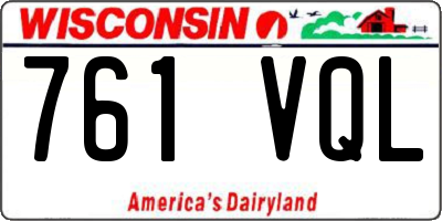 WI license plate 761VQL