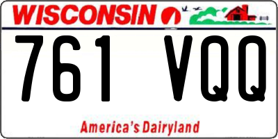 WI license plate 761VQQ