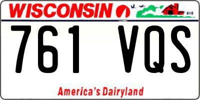 WI license plate 761VQS