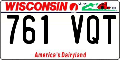 WI license plate 761VQT