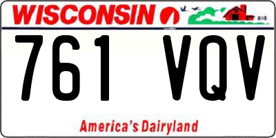 WI license plate 761VQV