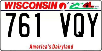 WI license plate 761VQY