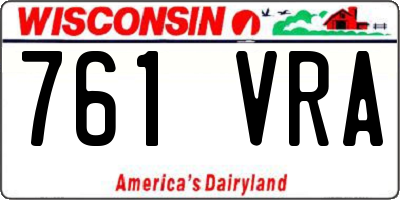 WI license plate 761VRA