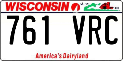 WI license plate 761VRC